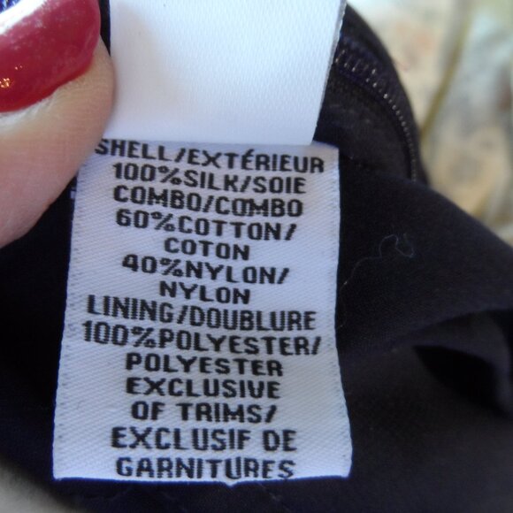 New Diane Von Furstenberg Navy Blue Multi 100% Silk Chiffon Peasant Dress Size 2 - Picture 16 of 16